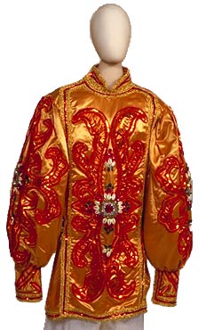 Male dance jacket for Oshún. Eusebio Escobar. Loaned by Eusebio Escobar.