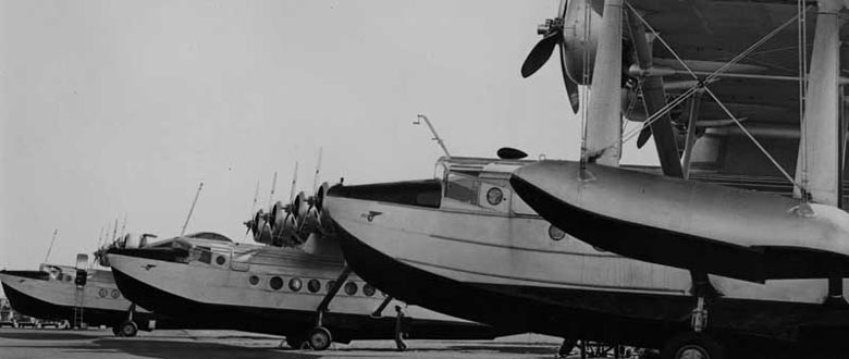 Gerecke, William Franklin. Seaplanes at Dinner Key. circa 1935. HistoryMiami, 1975-053-05.