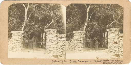 Gateway to Villa Serena : Sec. of State William Jennings Bryan's Miami (Fla.) home, circa 1920. Image number 1976-026-1