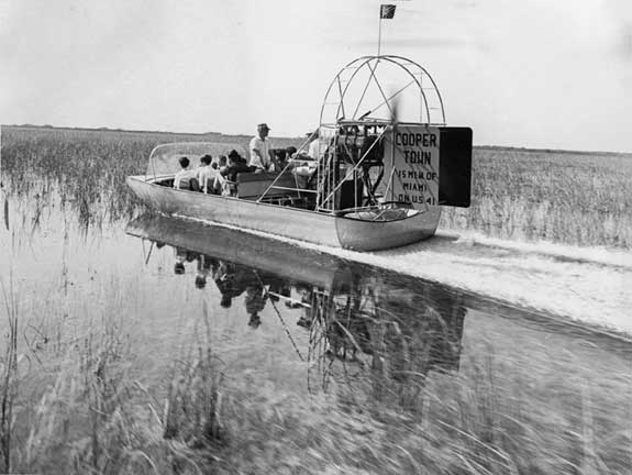 Cooper Town airboat ride, ca. 1960. HMSF, Miami News Collection. 1989-011-1747