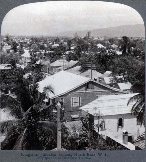 Kingston, Jamaica, looking north east, W.I. New York : Underwood & Underwood, 1900. Image number 1995-530-1