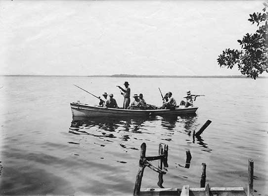 Hunters on Coot Bay, by J. K. Small. April 1916. HMSF, Charles Torrey Simpson Collection, X-763-15.