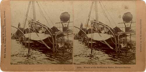 Wreck of the battleship Maine, Havana harbor. Littleton, NH : B.W. Kilburn, 1898. Image number 1986-252-1