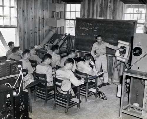 Radio instruction class at Homestead Air Force Base. 1942. Miami News Collection, HistoryMiami. 1989-011-7171.