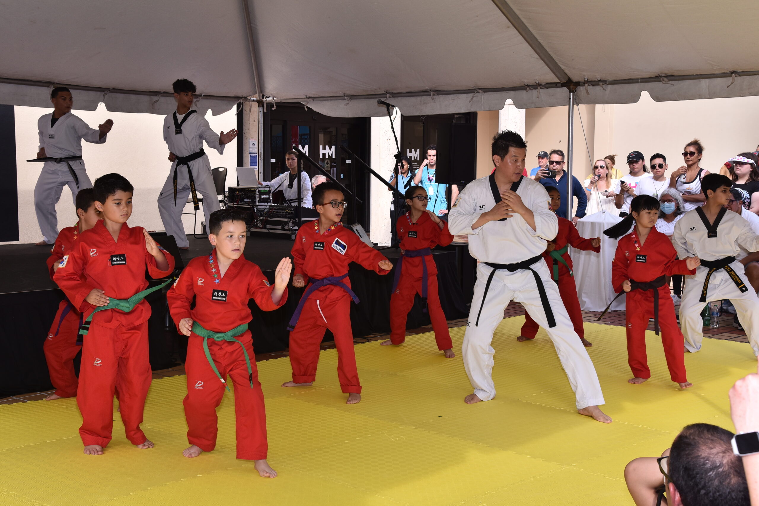 Children doing Taekwondo