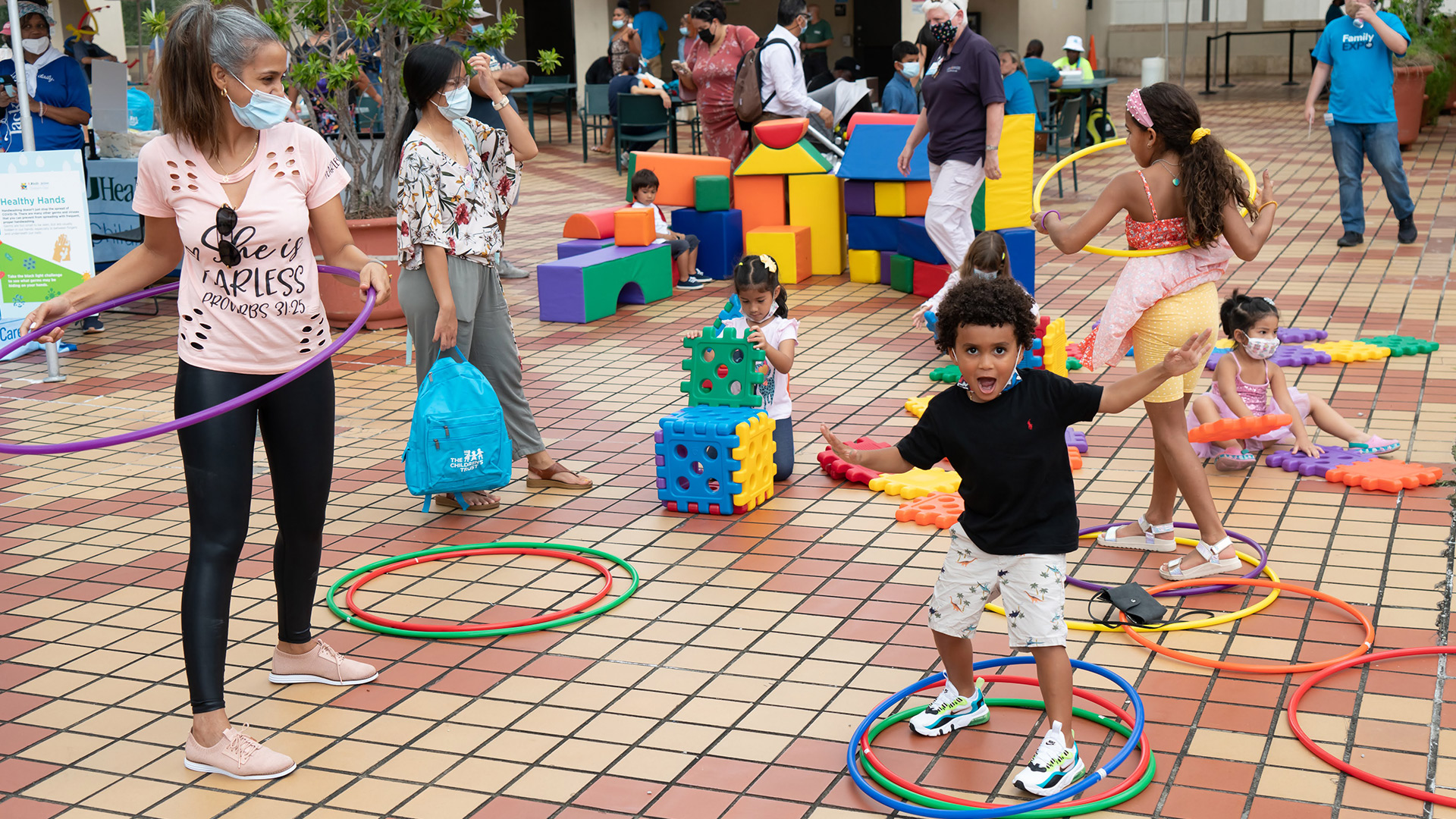Children playing at Cultural Plaza