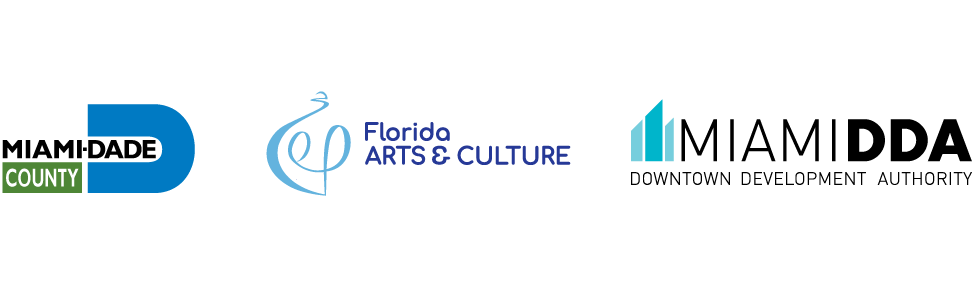 Miami-Dade County, Arts and Culture and Downtown Development Logos.