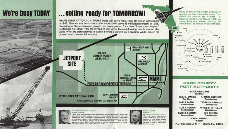 Jetport brochure. Right: Site 14 plan. Courtesy of Jose Ramos, Miami-Dade Aviation Department Planning Division.