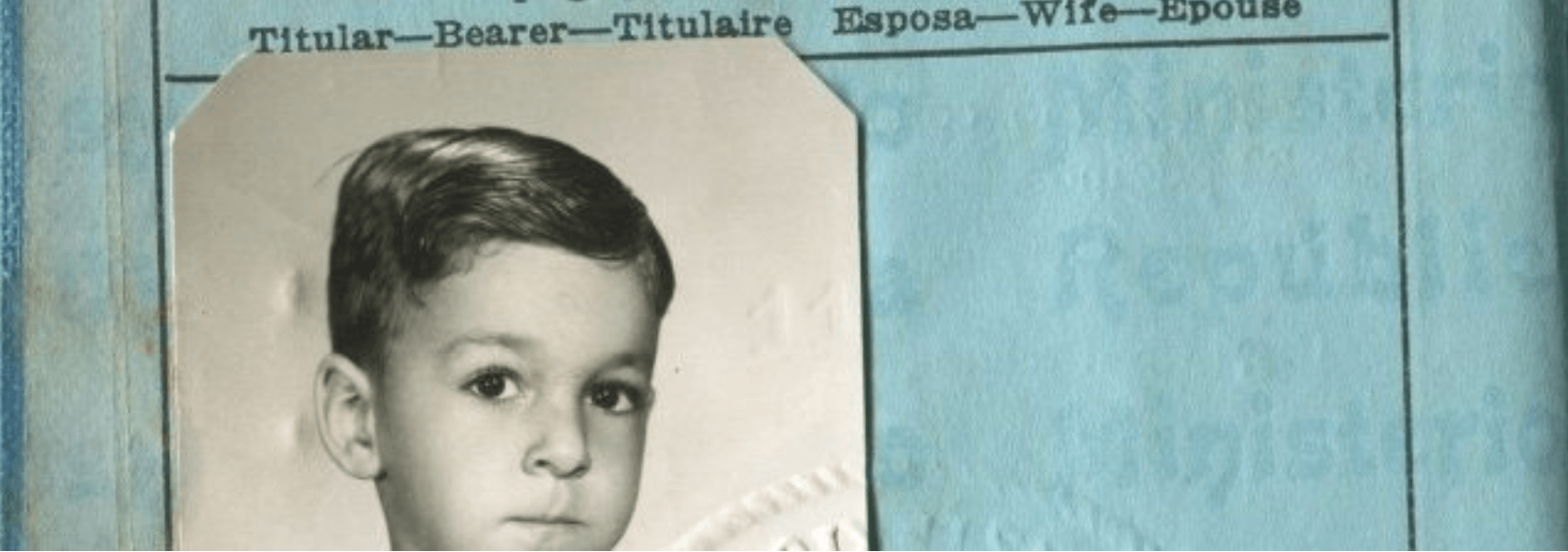 small boy in old photo