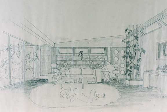 In 1946 the Florida South Chapter of the American Institute of Architects sponsored a $5,000 GI House for South Florida competition, which, according to Arts & Architecture, was intended to demonstrate to the public, the contractors and the lending agencies the kind of house which could be built at a reasonable cost for the average veteran. Wahl Snyder, with associate Rufus Nims, won the competition.