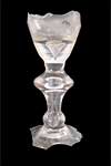 Wineglass (broken). 17th century. 9.5 x 4.4 cm. Institute of Jamaica, 2006.1.64 (R ).